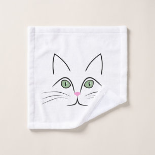 Cat face wash cloth