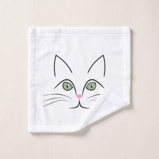 Cat face wash cloth