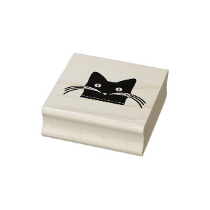 Cat Face Wood Art Stamp