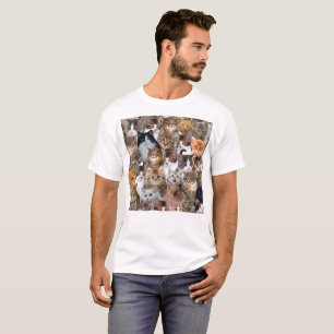 Cat Faces Pattern T-Shirt