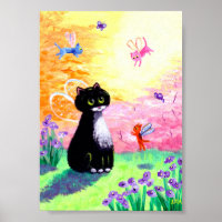 Cat Fairies Angels Tuxedo Black Creationarts