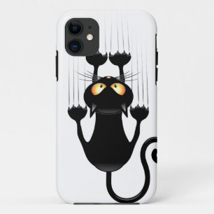 Cat Falling down fun cartoon character iPhone 11 Case