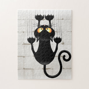Cat Falling down fun cartoon character Jigsaw Puzzle