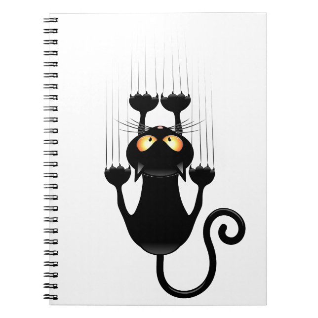 Cat Falling down fun cartoon character Notebook (Front)