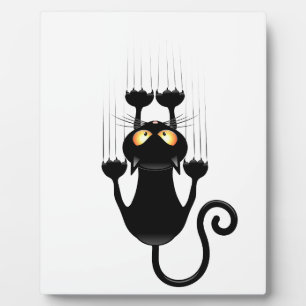Cat Falling down fun cartoon character Plaque
