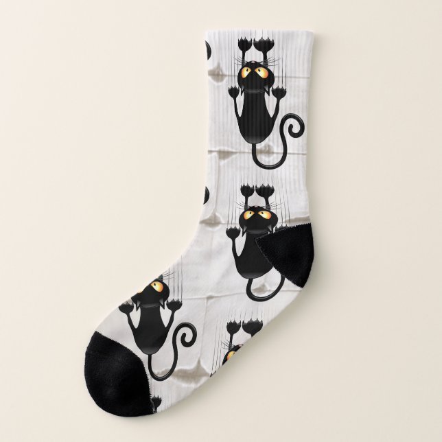 Cat Falling down fun cartoon character Socks (Left Outside)