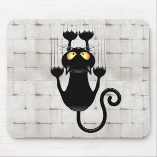 Cat Falling down fun cartoon character Tapestry Mouse Pad