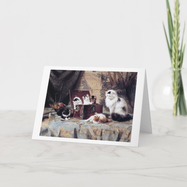 Cat Family, Henriette Ronner-Knip Card (Front)