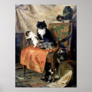 Cat Family, Henriëtte Ronner-Knip Poster