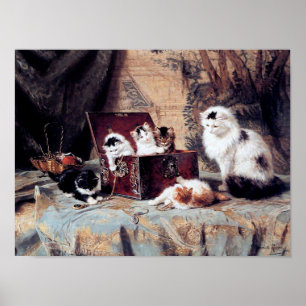 Cat Family, Henriette Ronner-Knip Poster