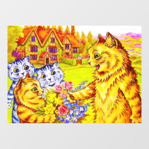 Cat Family in Garden