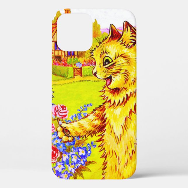 Cat Family in Garden Case-Mate iPhone Case (Back)