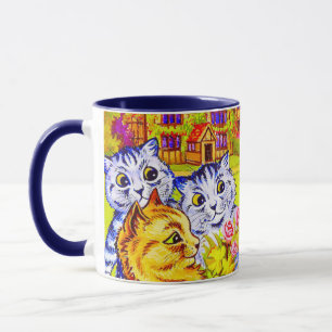 Cat Family in Garden Mug