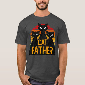 Cat Father Cat Dad Funny Cat Distressed family T-Shirt