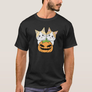 Cat Feline Claws Pumpkin Halloween Candy Corn Carv T-Shirt