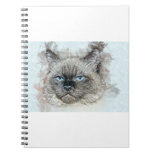 Cat Feline Kitten Pet Head Rag Doll Cat Cute Notebook