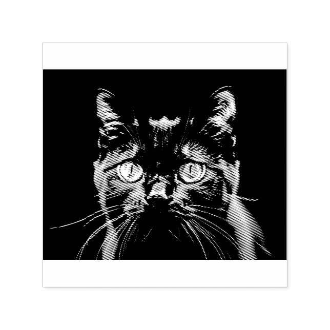 Cat Feline Kitty Animal Pet Self-inking Stamp (Design)