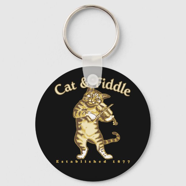 Cat & Fiddle Key Ring (Front)