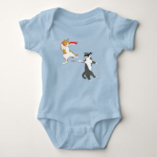 Cat fight  baby bodysuit