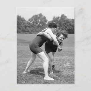 Cat Fight, early 1900s Postcard