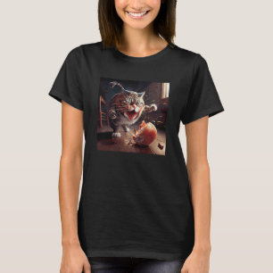 Cat Fighting Bacon And Eggs T-Shirt