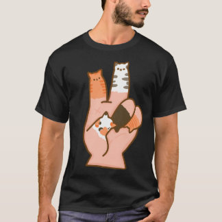 Cat Fingers Peace T-Shirt
