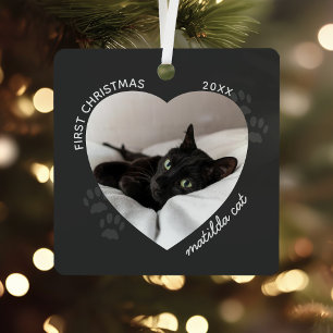 Cat First Christmas Pet Photo Ornament