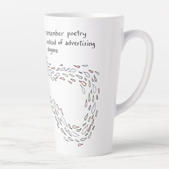 Cat Fish Poetry Latte Mug (Right)