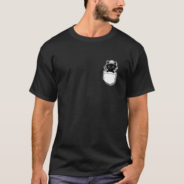 Cat Fishing Chest Bag T-Shirt (Front)