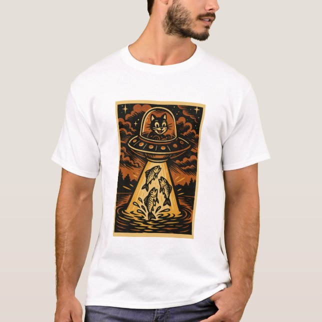 Cat Fishing T-Shirt (Front)
