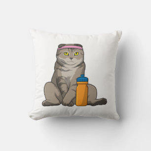 Cat Fitness Drinking mug Cushion