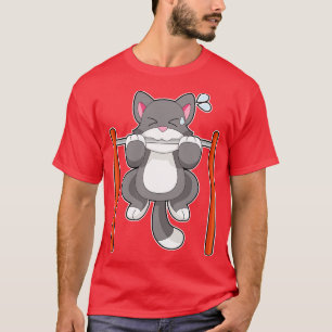 Cat Fitness Pull ups Sports T-Shirt