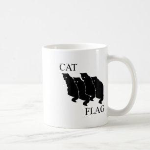 Cat Flag Funny Black Flag  Coffee Mug