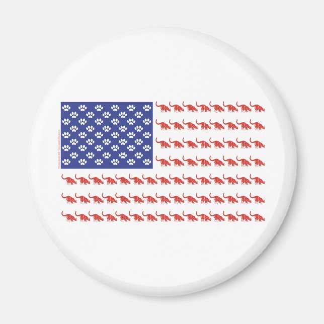 Cat-Flag-Tee Magnet (Front)