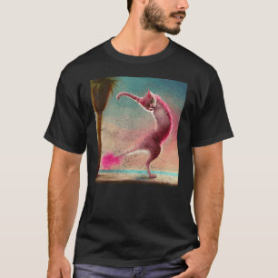 Cat Flamingo Dabbing Dance T-Shirt