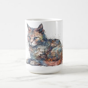 Cat Floral Mug