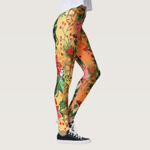 Cat Florist Christmas themed arranging flowers  Leggings