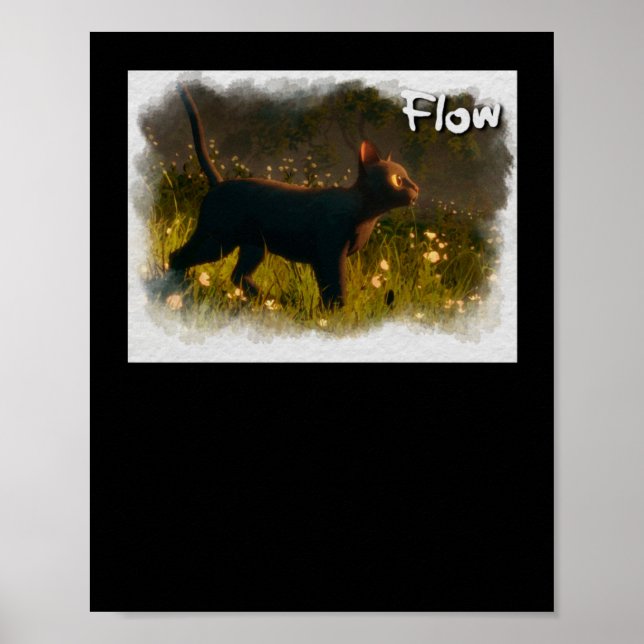 Cat Flow Animation Movie Sticker1  Poster (Front)