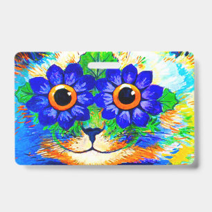 Cat Flower Eyes ID Badge