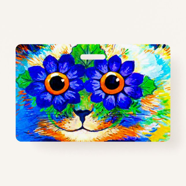 Cat Flower Eyes ID Badge (Front)