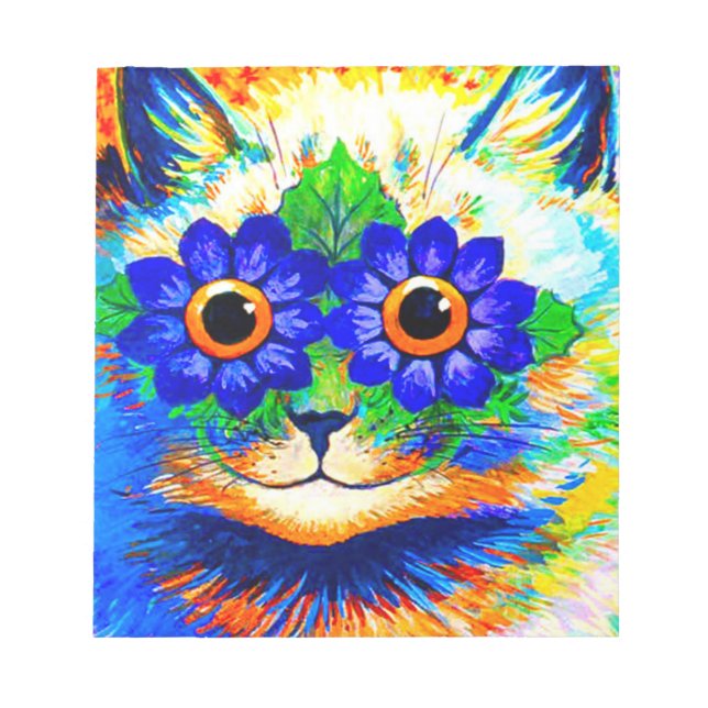 Cat Flower Eyes Notepad (Front)