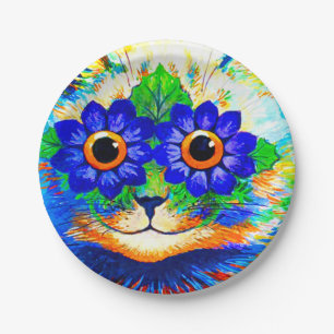 Cat Flower Eyes Paper Plate
