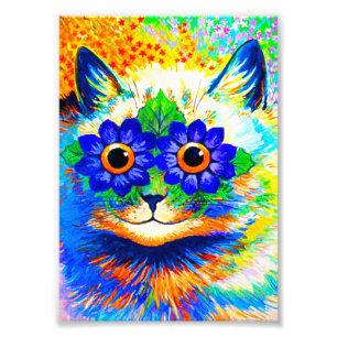 Cat Flower Eyes Photo Print