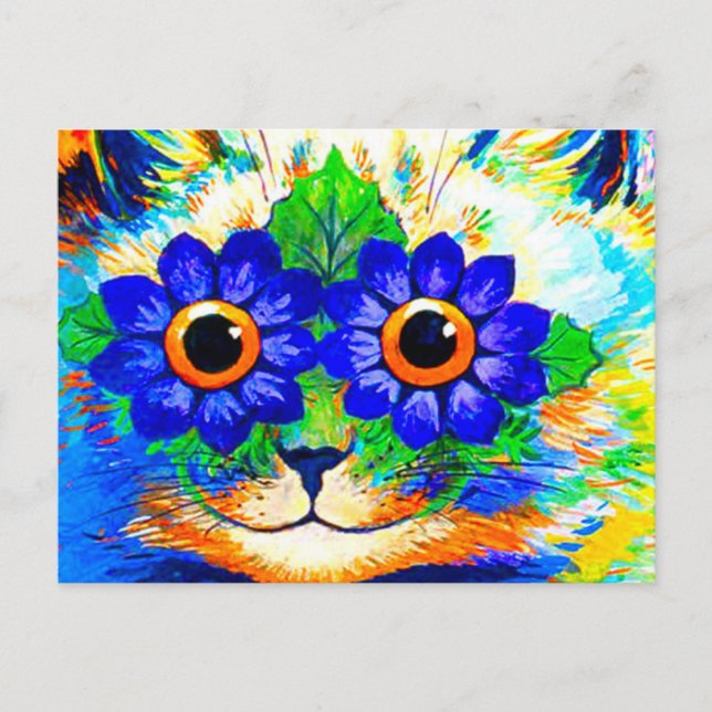 Cat Flower Eyes Postcard (Front)