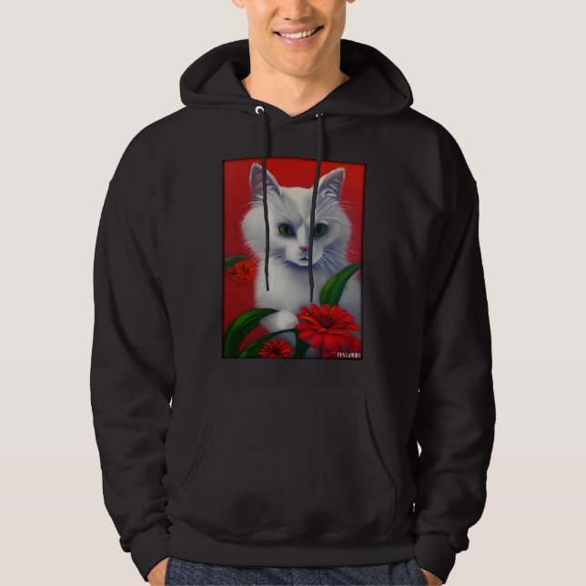 Cat Flower Natural Flower Garden Cat Love Cat  1 Hoodie (Front)