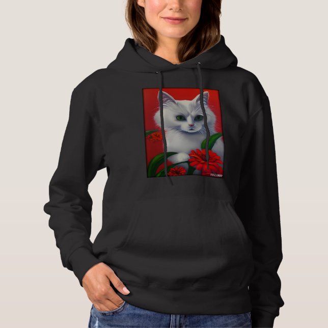 Cat Flower Natural Flower Garden Cat Love Cat  1 Hoodie (Front)