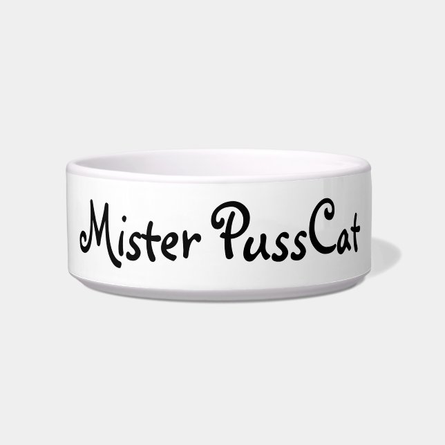 CAT FOOD BOWL CERAMIC STYLE DESIGN (Front)
