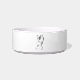 CAT FOOD BOWL CERAMIC STYLE DESIGN