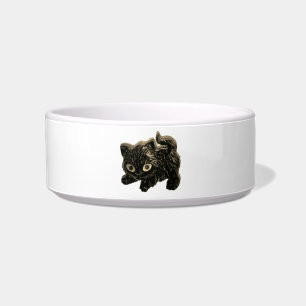 CAT FOOD BOWL CERAMIC STYLE DESIGN