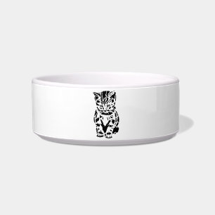 CAT FOOD BOWL CERAMIC STYLE DESIGN